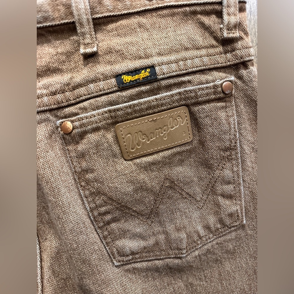 Wrangler Men's Tan Cotton Jeans 33x36 - Picture 3 of 5